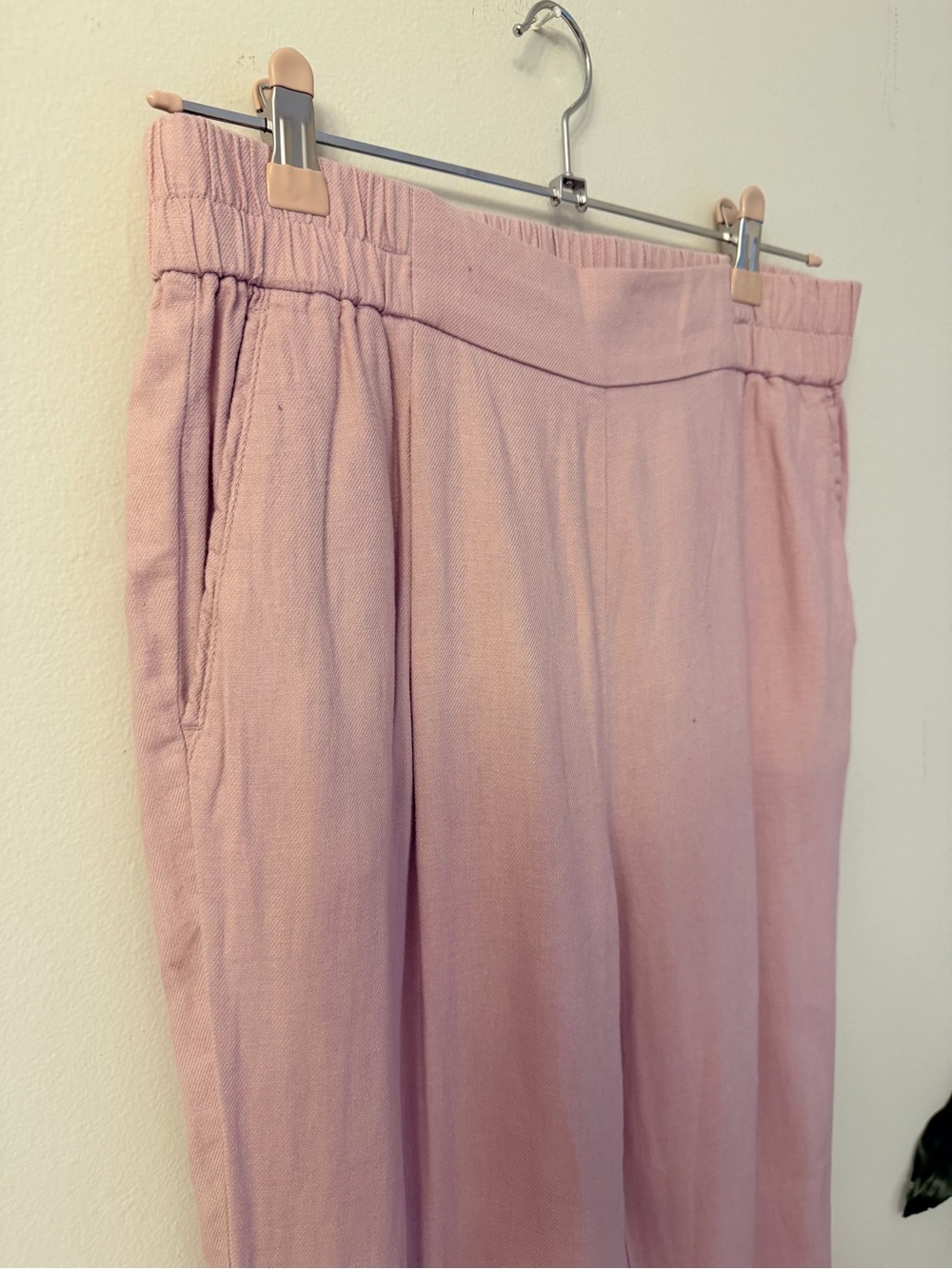 Sisley Pale Pink Elastic Waist Trousers